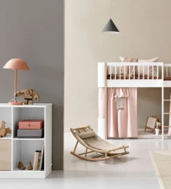 Baby- & Kleinkind-Wippe 'Wood' Eiche/weiß