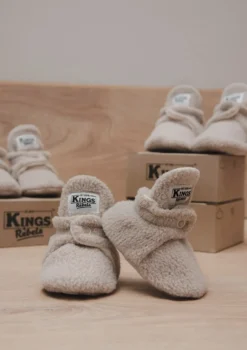 Baby Booties Teddy Beige