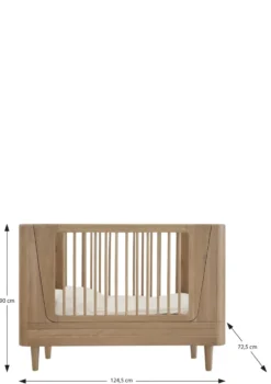 Babybett 'Nature Baby Bed 2.0' Eiche 124,5 x 72,5 cm