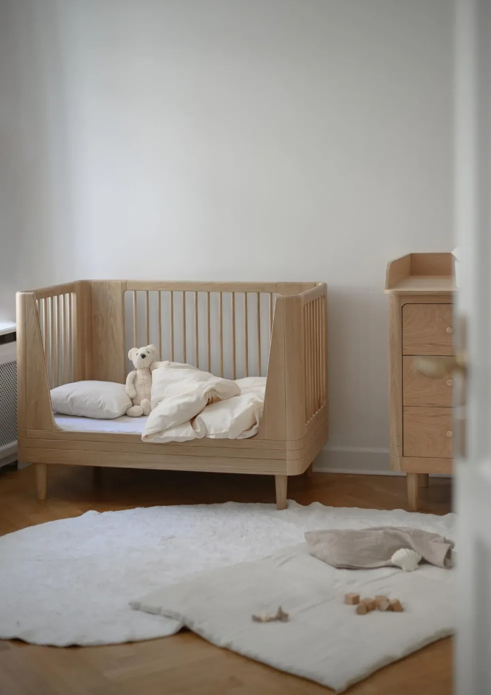 Babybett 'Nature Baby Bed 2.0' Eiche 124,5 x 72,5 cm