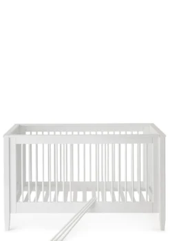 Babybett weiß handbemalt 140 x 70 cm