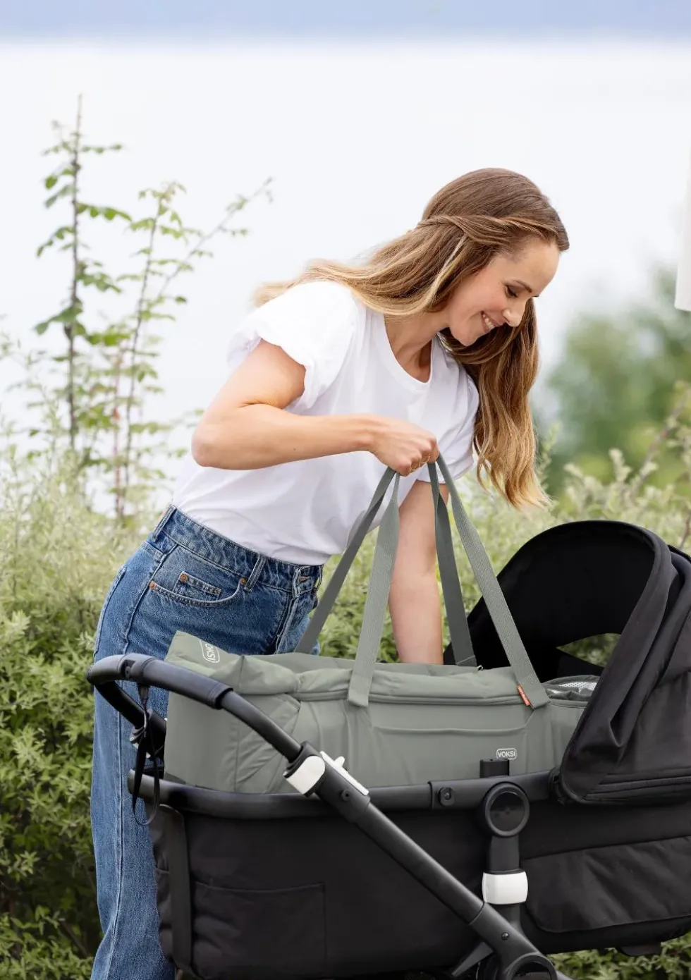Babytragetasche 'Carry Me' Meadow Green Leaf