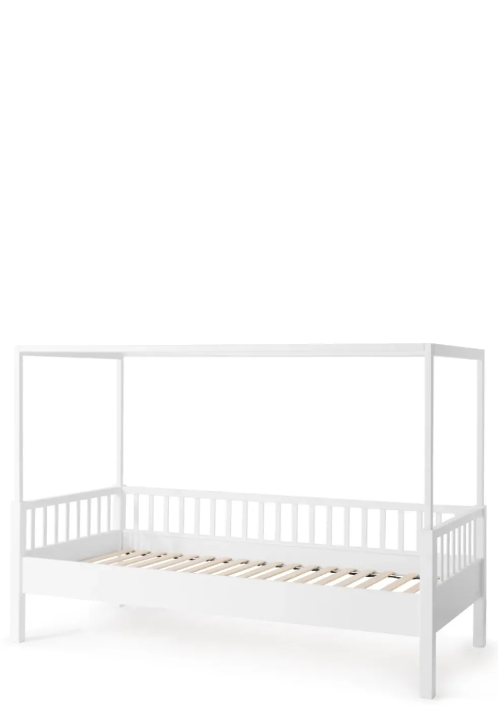 Baldachinbett weiß 200 x 90 cm