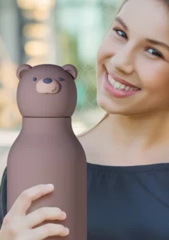 Bestie Trinkflasche Eisbär 'Chillington the Polar Bear' braun 460 ml