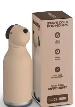 Bestie Trinkflasche Hund 'Duke the Dog' beige 460 ml