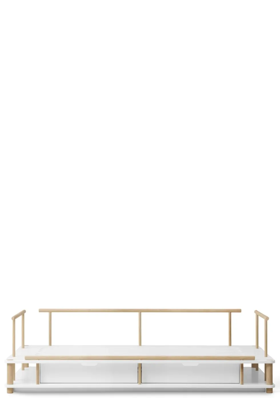 Bettsofa 'Camp Nomad' Weiß / Eiche 180 x 90 cm