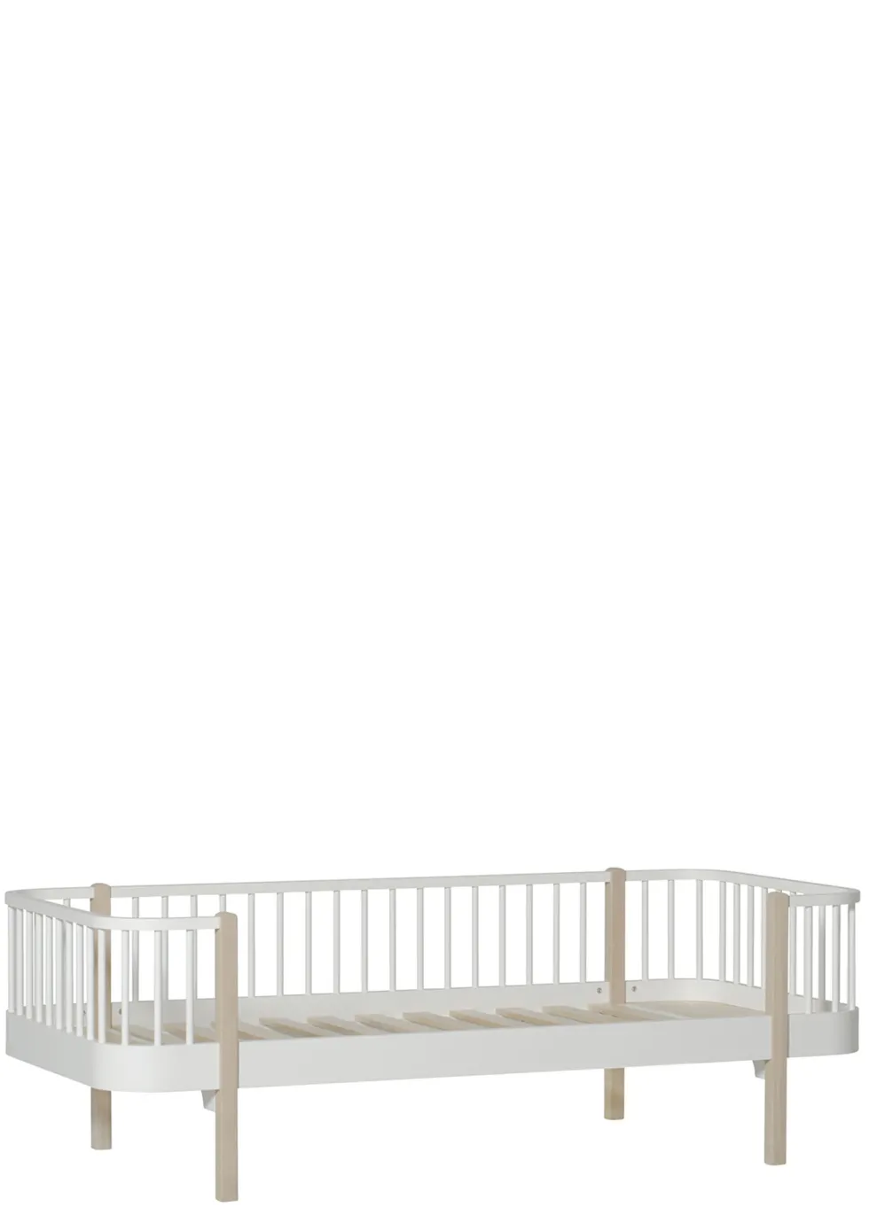 Bettsofa 'Wood Original' weiß / Eiche 200 x 90 cm