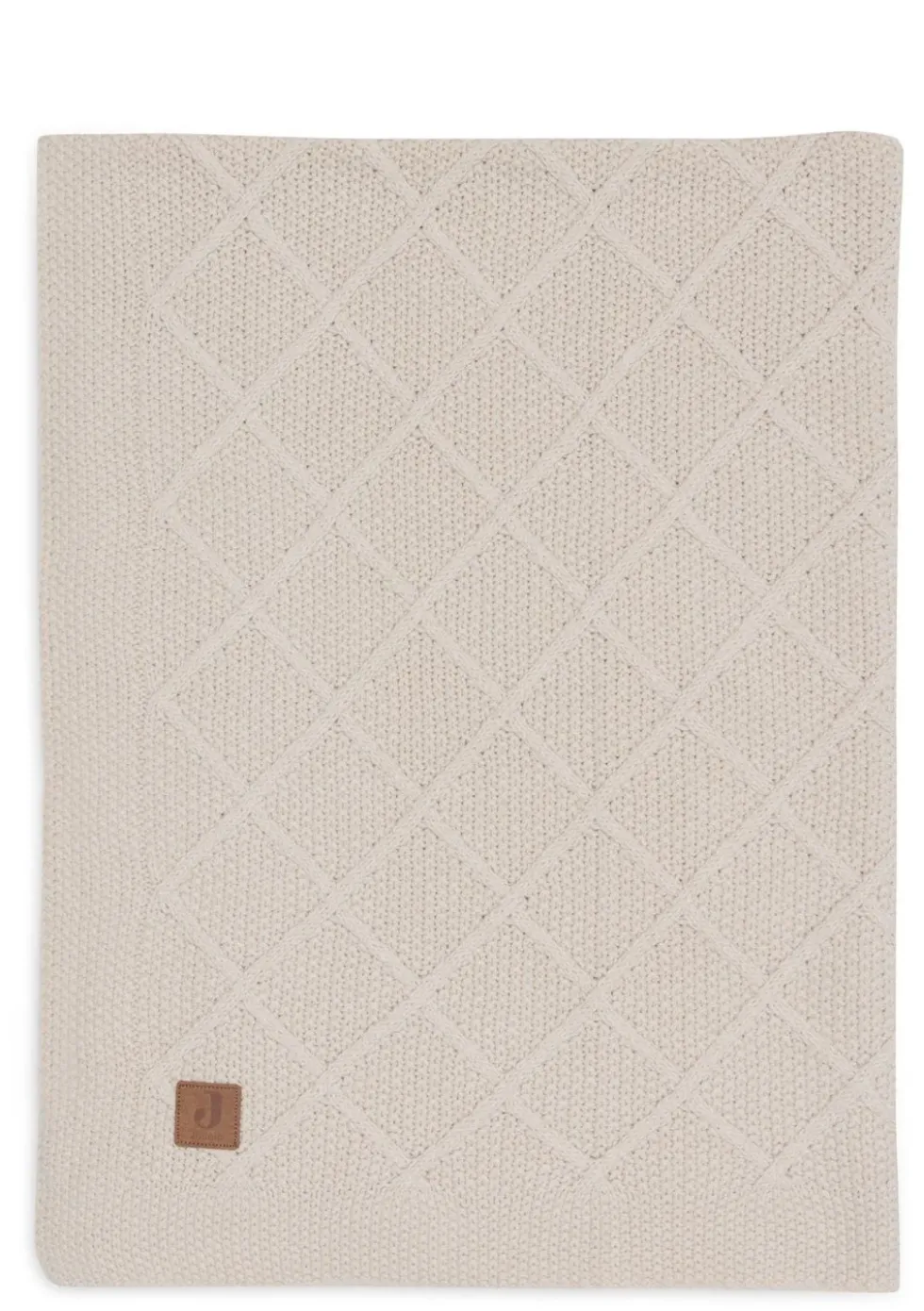 Decke Wiege 'Check Knit' Oatmeal 100 x 75 cm