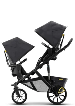 Duo Erweiterungsadapter / Doppel-Kinderwagen-Umbausatz dunkelgrau / schwarz