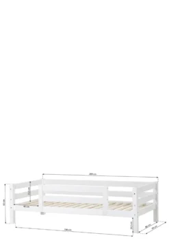 ECO Luxury' Einzelbett weiß 200 x 90 cm