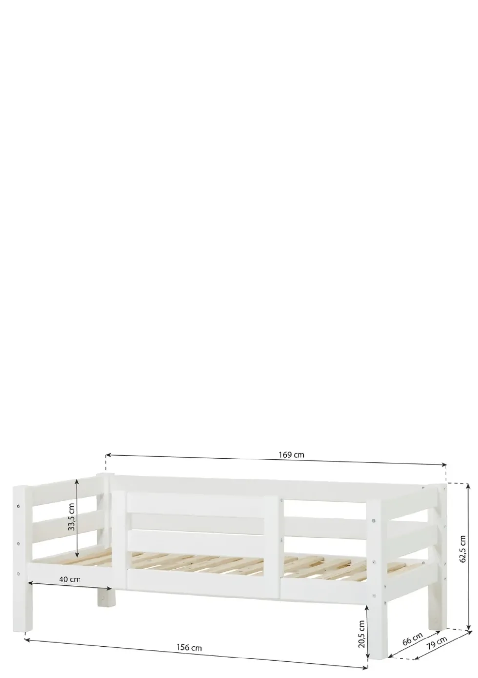 ECO Luxury' Einzelbett weiß 160 x 70 cm