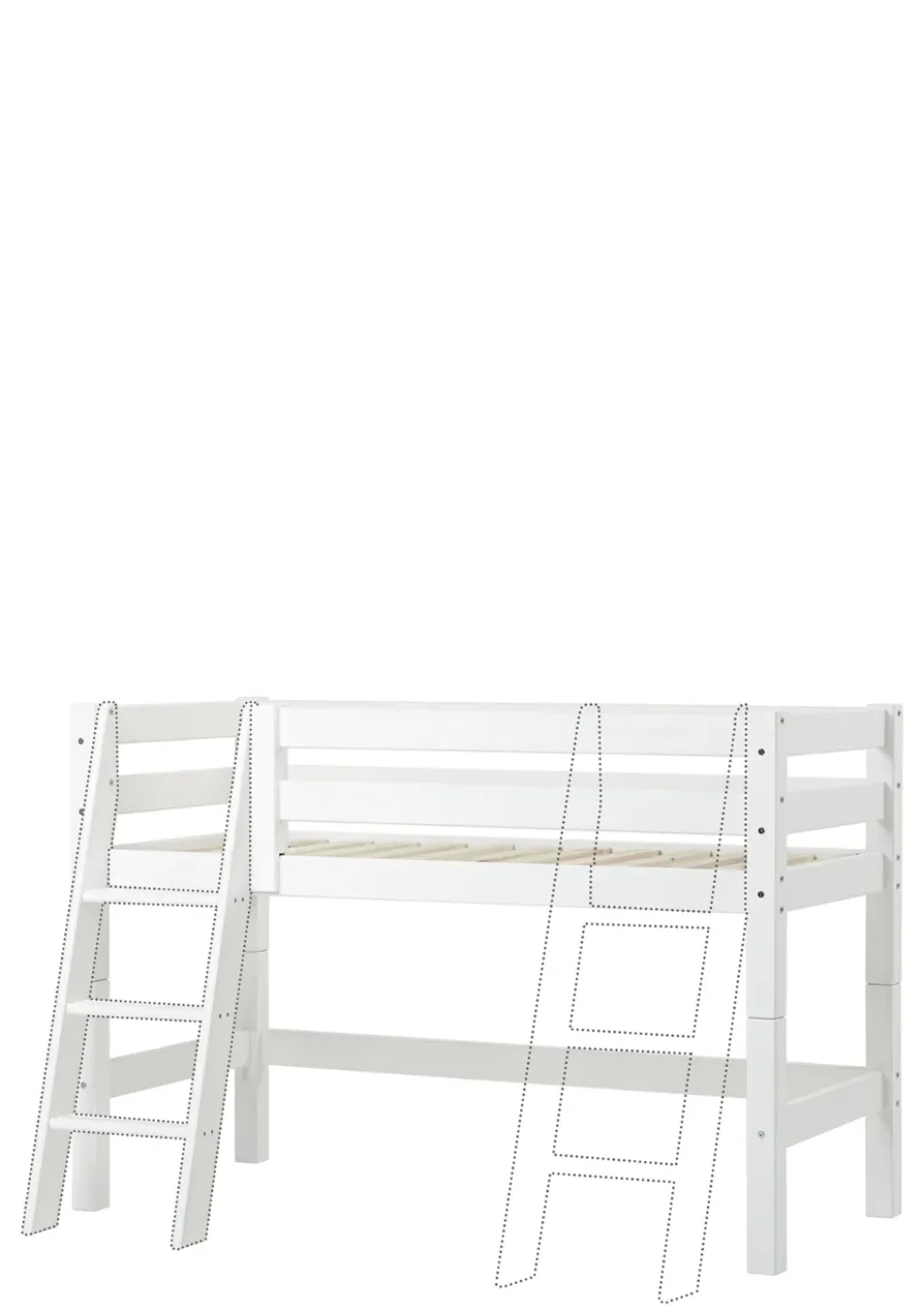 ECO Luxury' Halbhochbett weiß 200 x 120 cm