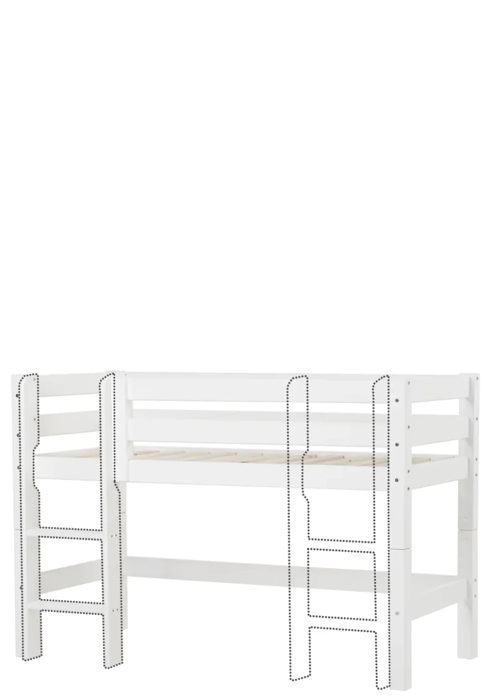 ECO Luxury' Halbhochbett weiß 200 x 120 cm