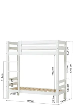 ECO Luxury' Hohes Etagenbett weiß 160 x 70 cm