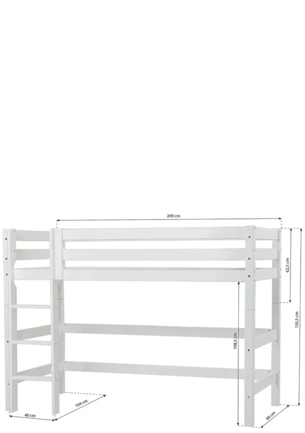 ECO Luxury' Modul für Mittelhochbett weiß