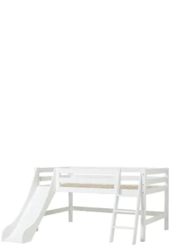 ECO Luxury' Spielbett mit Rutsche weiß 200 x 90 cm