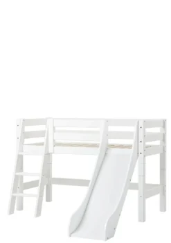 ECO Luxury' Spielbett mit Rutsche weiß 160 x 70 cm