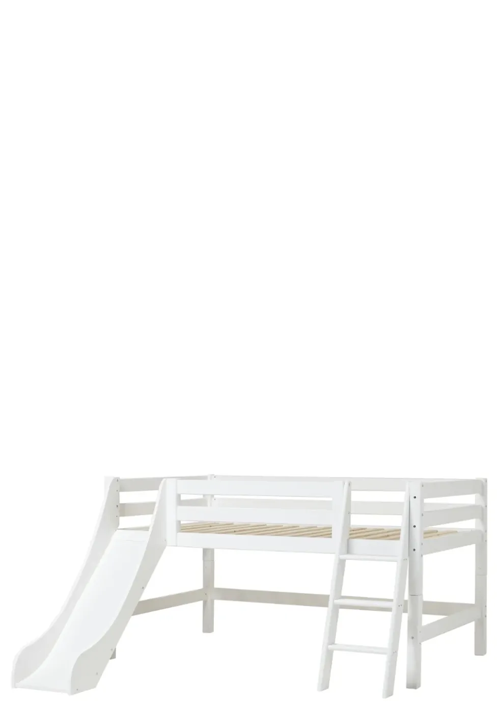 ECO Luxury' Spielbett mit Rutsche weiß 200 x 120 cm