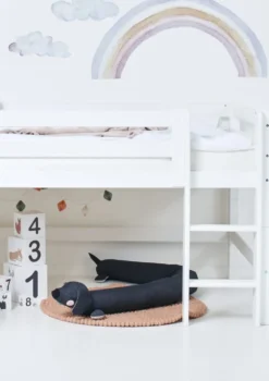 ECO Luxury' Spielbett mit Rutsche weiß 200 x 120 cm