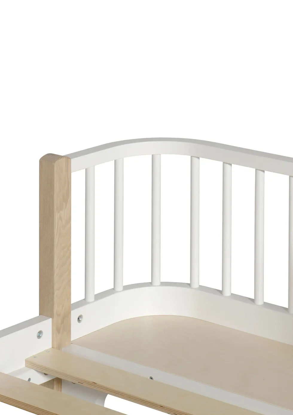 Einzelbett 'Wood Original' Weiß / Eiche 200 x 90 cm