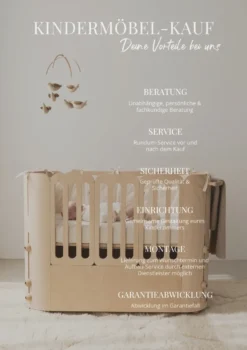 4er-Set Buchenknäufe 'Stern' für das 4-in-1 Babybett