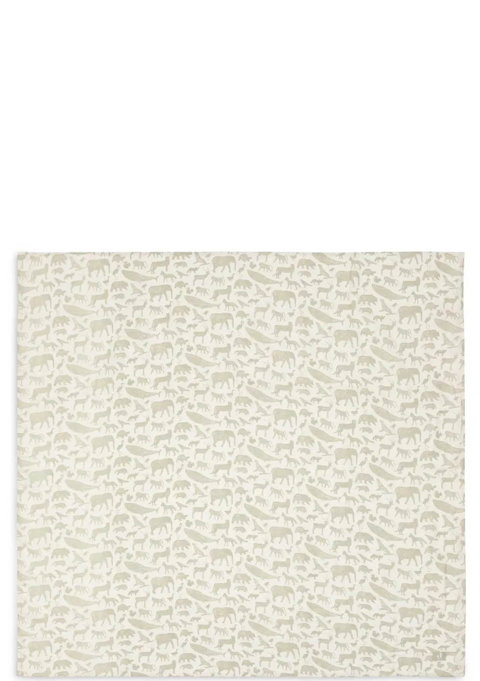 2er-Set Mulltücher 'Animals' Olive Green 115 x 115 cm