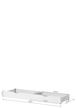 2er-Set Schubladen weiß