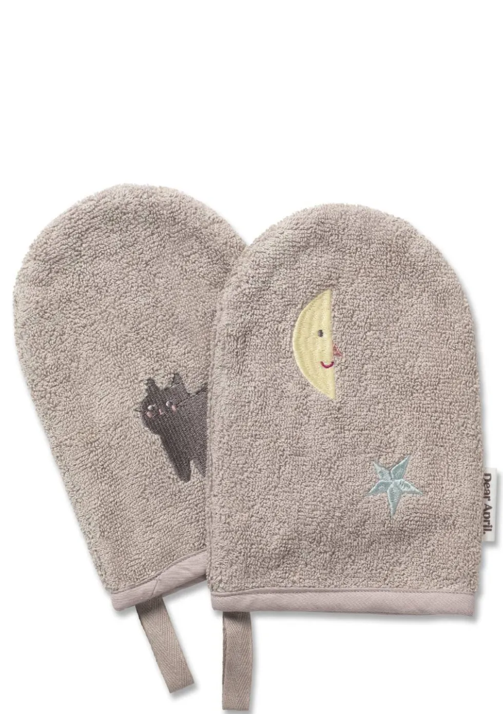 2er-Set Waschlappen 'Paw' Moon Cat