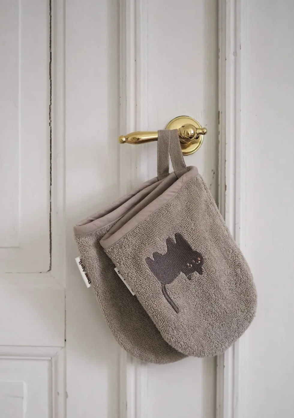 2er-Set Waschlappen 'Paw' Moon Cat