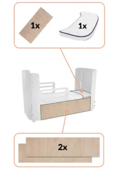 Erweiterungsset zum Juniorbett (inkl. Träumeland-Matratzenverlängerung)