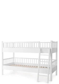 Etagenbett niedrig weiß 200 x 90 cm