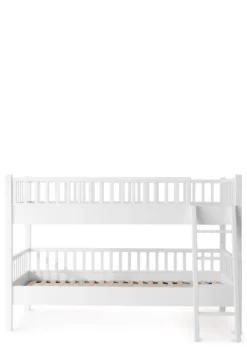 Etagenbett niedrig weiß 200 x 90 cm