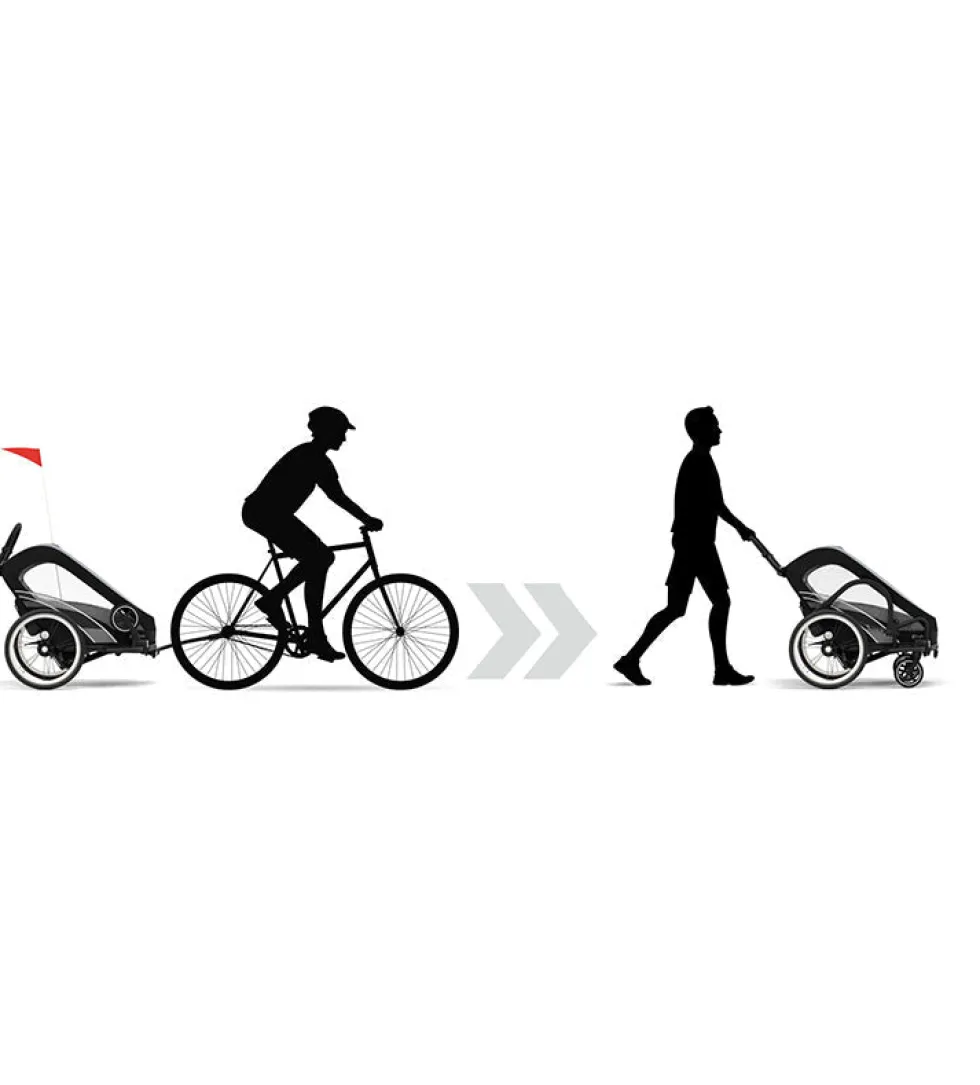 Fahrradanhänger 'ZENO Bike' Silver Pink