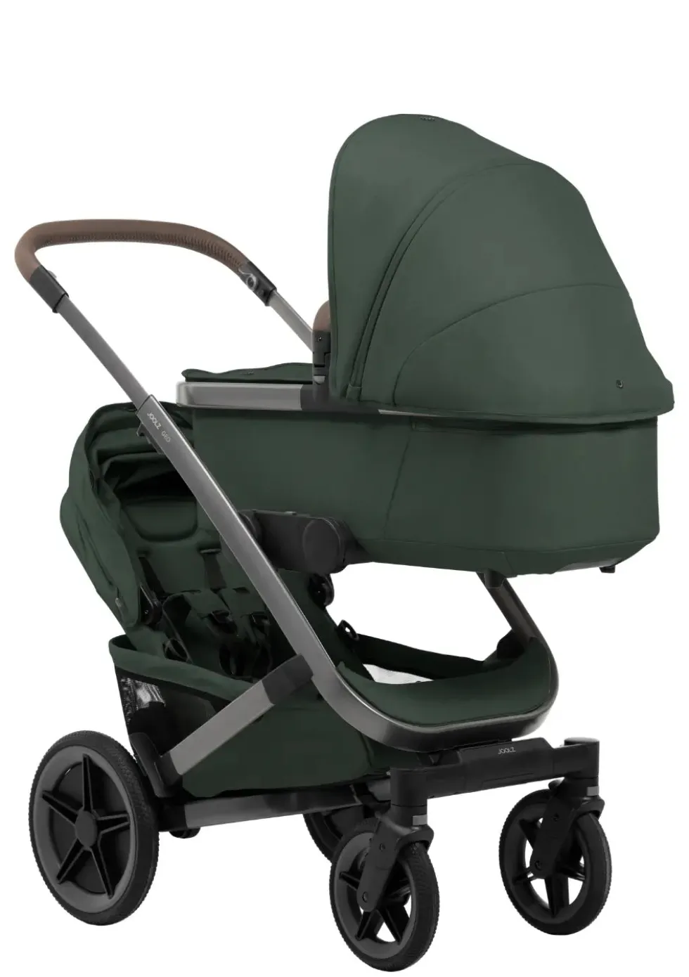 Geschwister-Kinderwagen-Set 'Geo5 Double' Forest Green