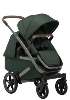 Geschwister-Kinderwagen-Set 'Geo5 Double' Forest Green