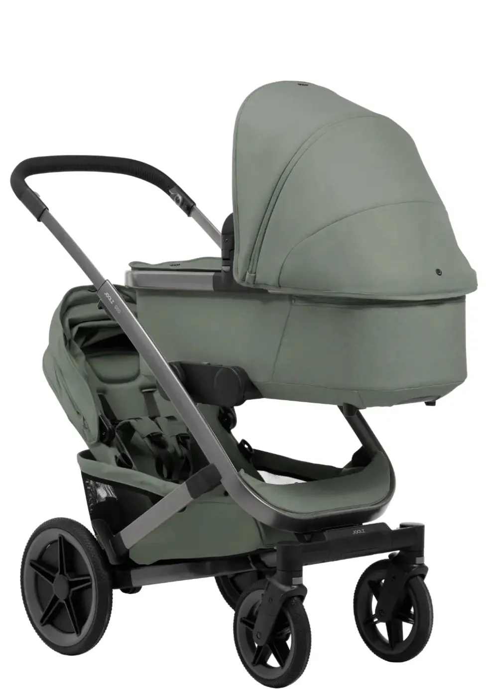 Geschwister-Kinderwagen-Set 'Geo5 Double' Sage Green