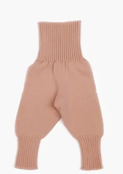Gestrickte Babyhose zum Mitwachsen puder