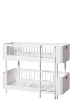 halbhohes Etagenbett 'Wood Mini+' weiß 162 x 68 cm