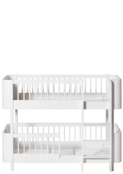 halbhohes Etagenbett 'Wood Mini+' weiß 162 x 68 cm