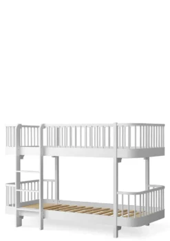 halbhohes Etagenbett 'Wood Original' Weiss 200 x 90 cm