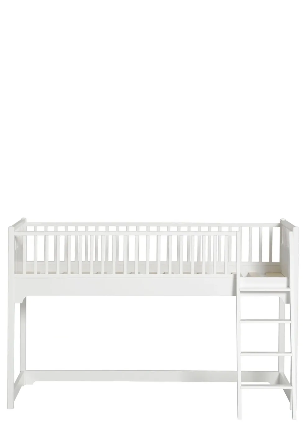 halbhohes Hochbett 'Seaside Classic' weiß 200 x 90 cm