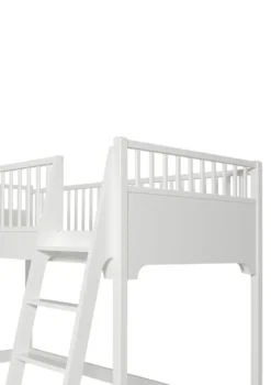 halbhohes Hochbett 'Seaside Classic' weiß 200 x 90 cm