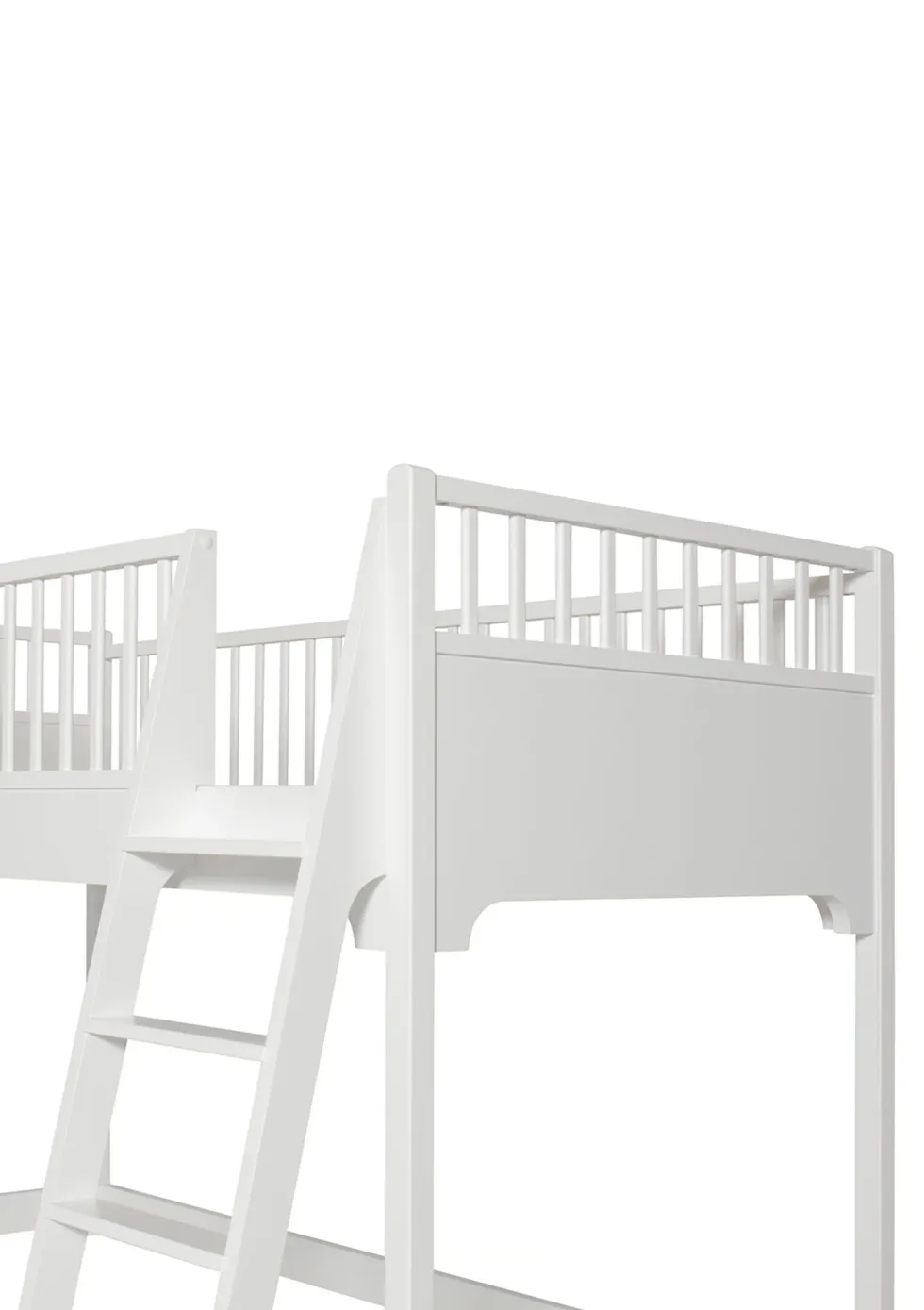 halbhohes Hochbett 'Seaside Classic' weiß 200 x 90 cm