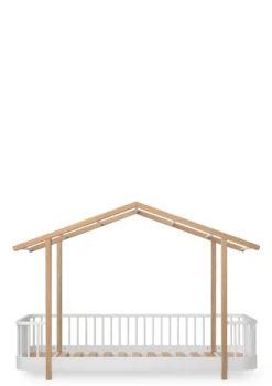 Hausbett 'Wood Original' Weiß / Eiche 200 x 90 cm