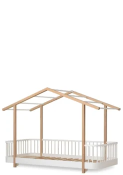 Hausbett 'Wood Original' Weiß / Eiche 200 x 90 cm