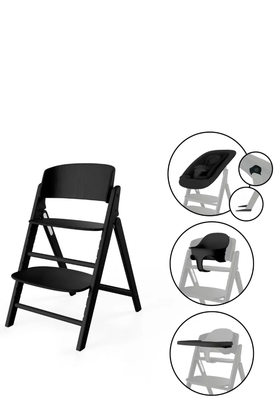 Hochstuhl 'Click & Fold' 4-in-1 Set Stunning Black