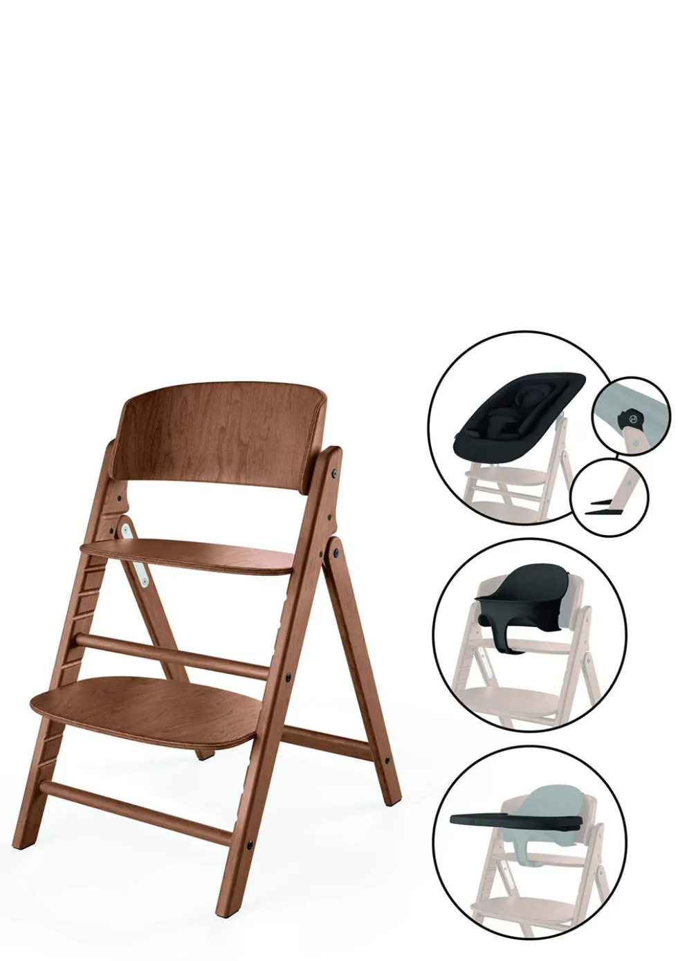 Hochstuhl 'Click & Fold' 4-in-1 Set All Natural Dark