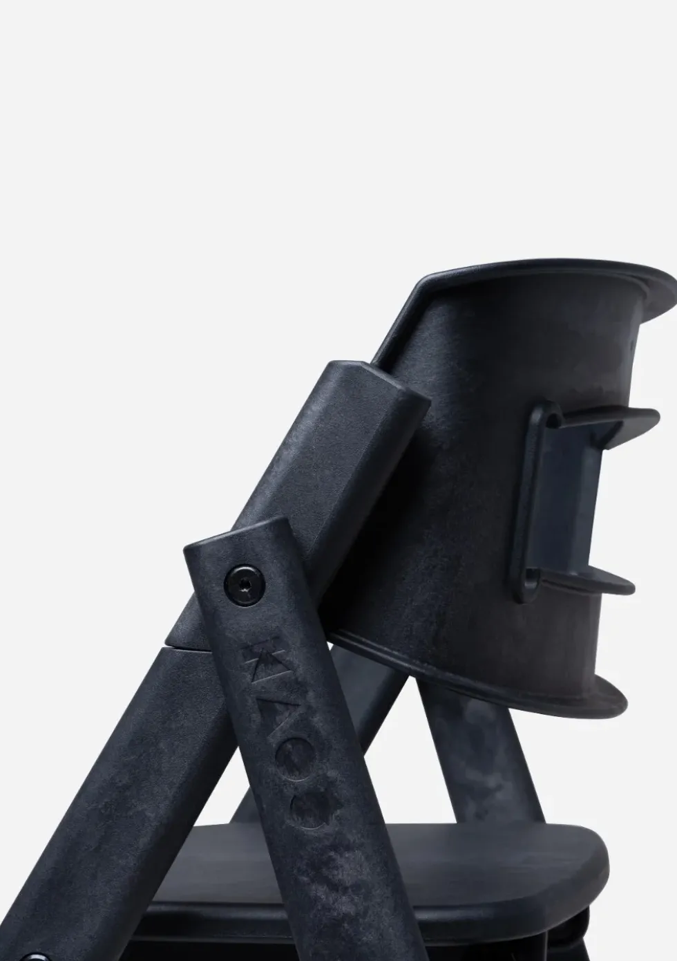 Hochstuhl 'Klapp' Recycelter Kunststoff Charcoal Black