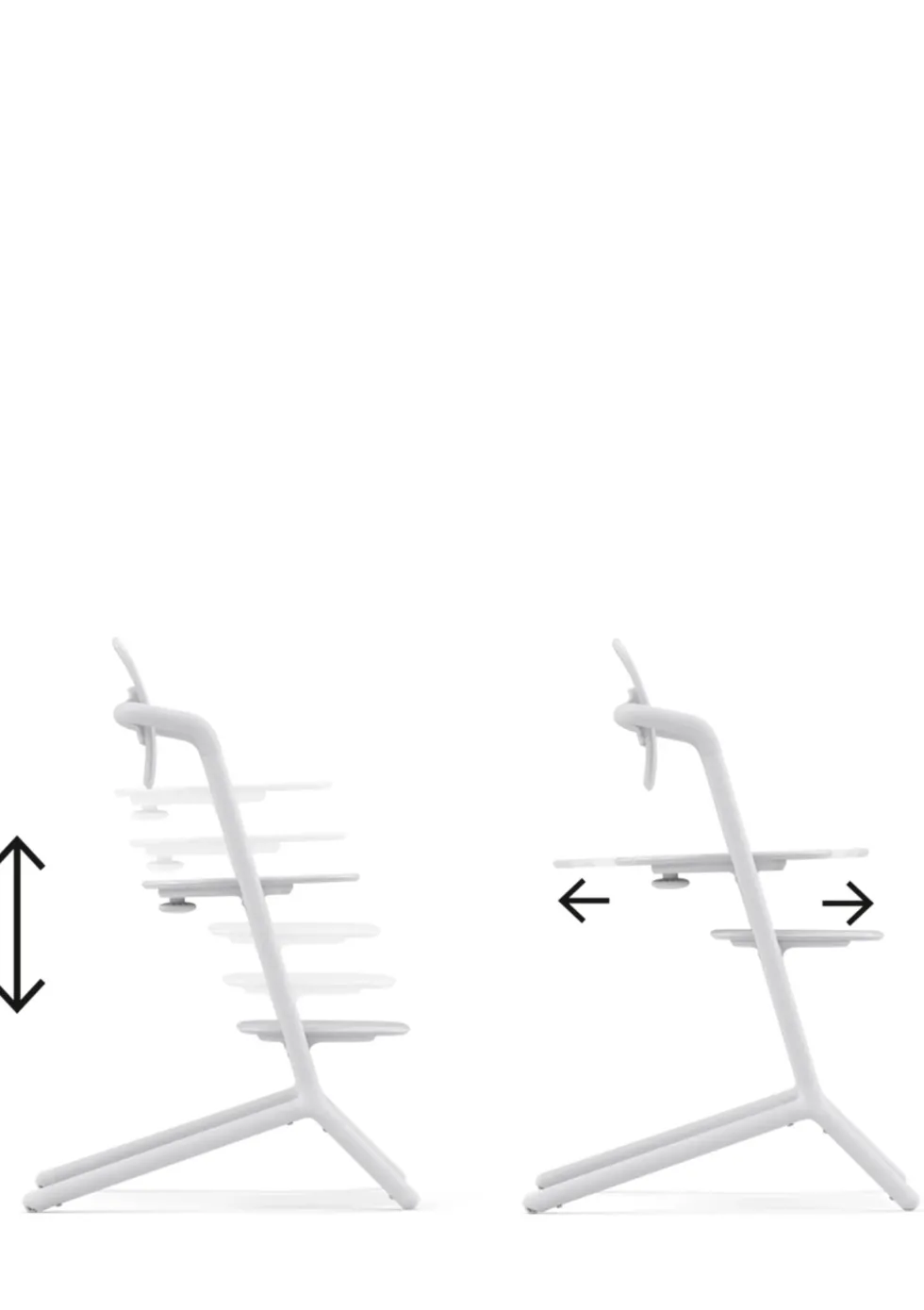 Hochstuhl 'Lemo' 3-in-1 Set All white / White
