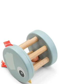Holz Rassel 'Birdee' blau